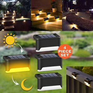 4-delige waterdichte Solar Deck Lights set | EDGELIGHTS