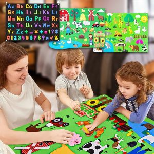 Vilten paneel voor kinderen (30x stickers + mat) | FELTLAND