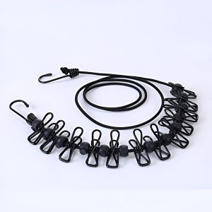 Draagbare waslijn voor op reis en buiten met clips | HANGCLIP