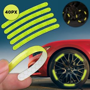 Reflecterende zelfklevende stickers voor velgen (40 stuks) | RIMREFLECT
