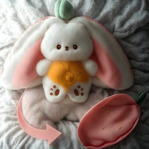 Konijnenknuffel dat slaapt en ademt | STRAWBBIT