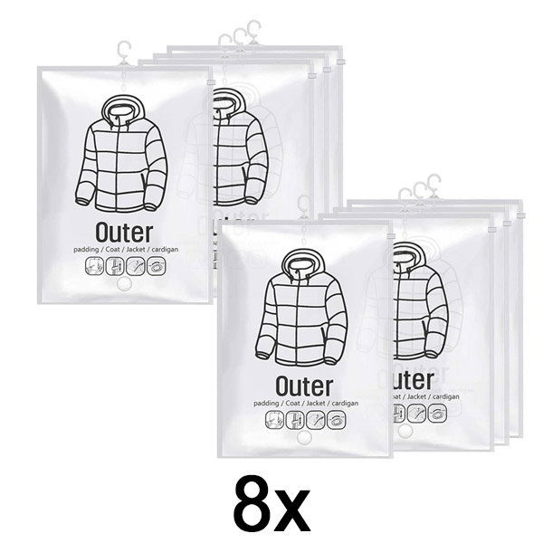 2x Hangende vacuüm opbergzakken – (4 stuks) | VACUHANG
