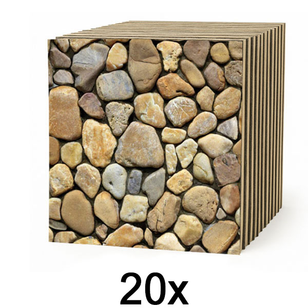 2x 3D Imitatiesteen Behang (10 stuks) | STONEBLOCKS