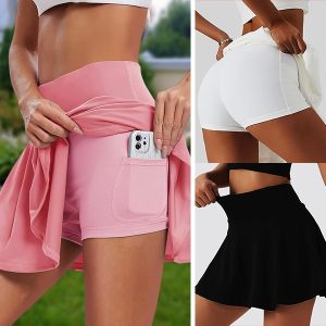 Rok met ingebouwde shorts en zak | SKORTIFY